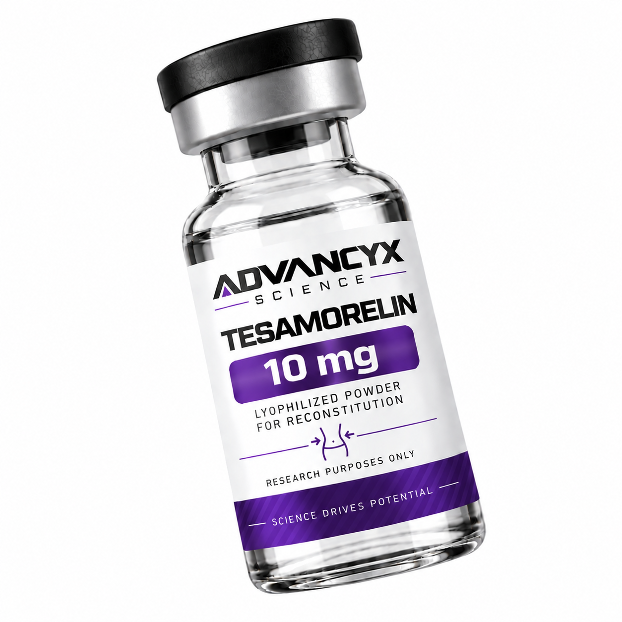 Tesamorelin research vial by Advancyx Science